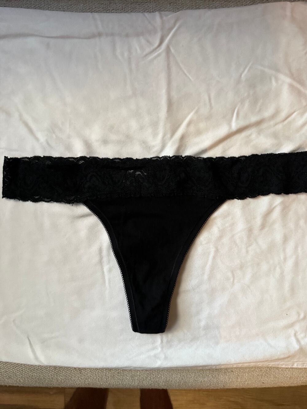 NWOT APT.9 Black Lace Thong Panty – Size L